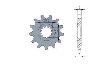 web-260423 Piñón Cadena Minarelli AM 6V Z-13 Acero RVM