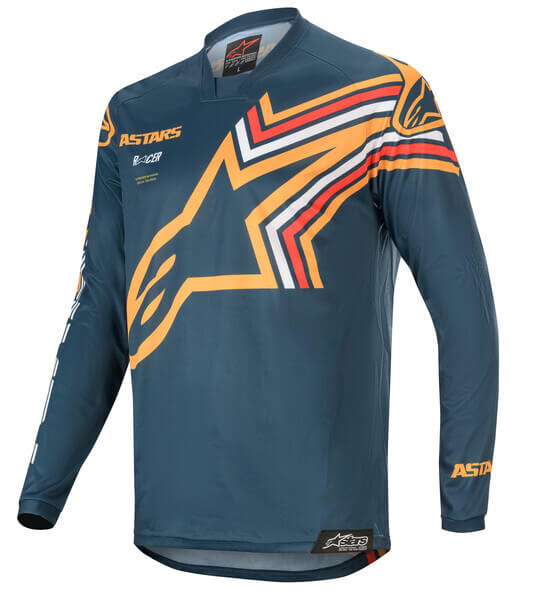 Camiseta Alpinestars Racer Braap Navy Naranja MX20