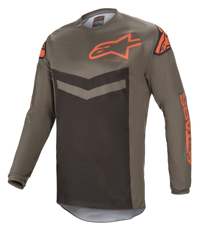 Camiseta Alpinestars Fluid Speed Gris Naranja MX21
