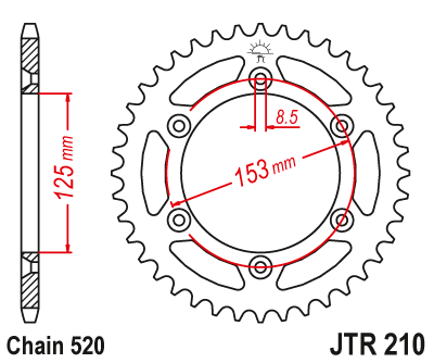 web-210-49-ac Corona Honda CRF 450 15-22 Z-49 Acero JT