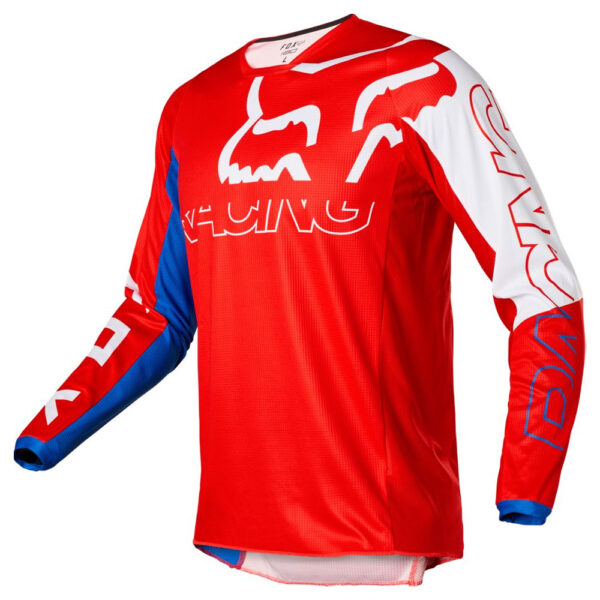 Camiseta Fox 180 Skew Blanco Rojo MX22