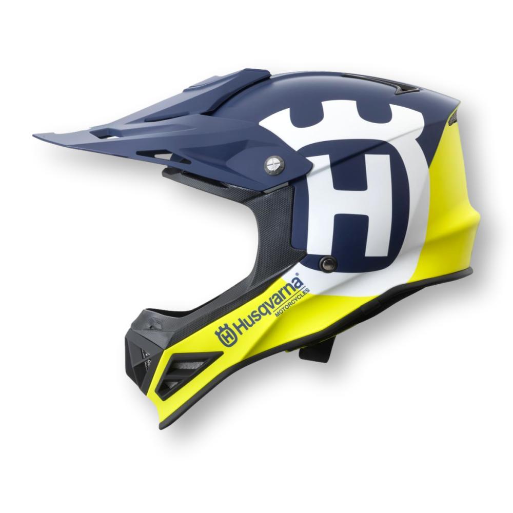 web-3HS22001400 Casco Husqvarna Railed Niño Azul Flúor