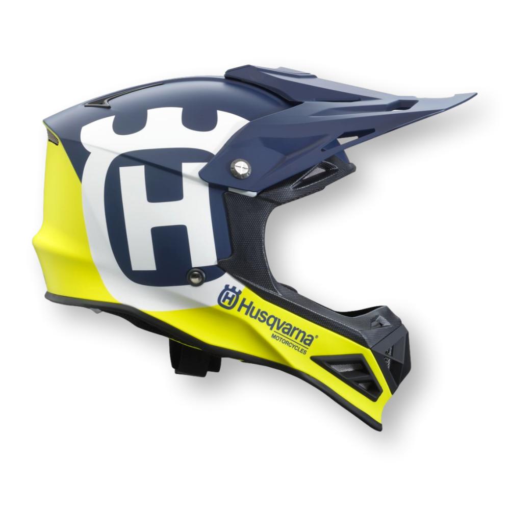 web-3HS22001400___2 Casco Husqvarna Railed Niño Azul Flúor